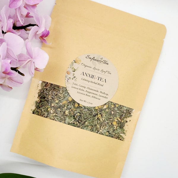 Anxie-Tea, Calming Herbal Blend, Organic Loose Leaf, Anxiety Blend, Lavender, Herbal Tea