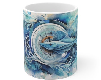Astrology Coffee Mug. Aquarius. Unique Mugs. 11 oz. Gift. Horoscopes.