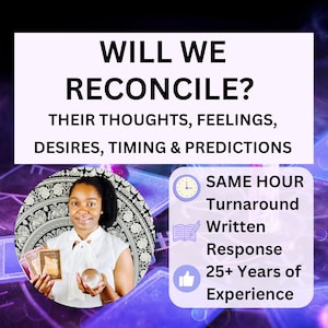 Lectura de Tarot a la MISMA HORA ¿Nos reconciliaremos? Sus pensamientos exactos Lectura de cartas de Tarot + Lectura psíquica intuitiva, Lectura de cartas de Tarot Amor
