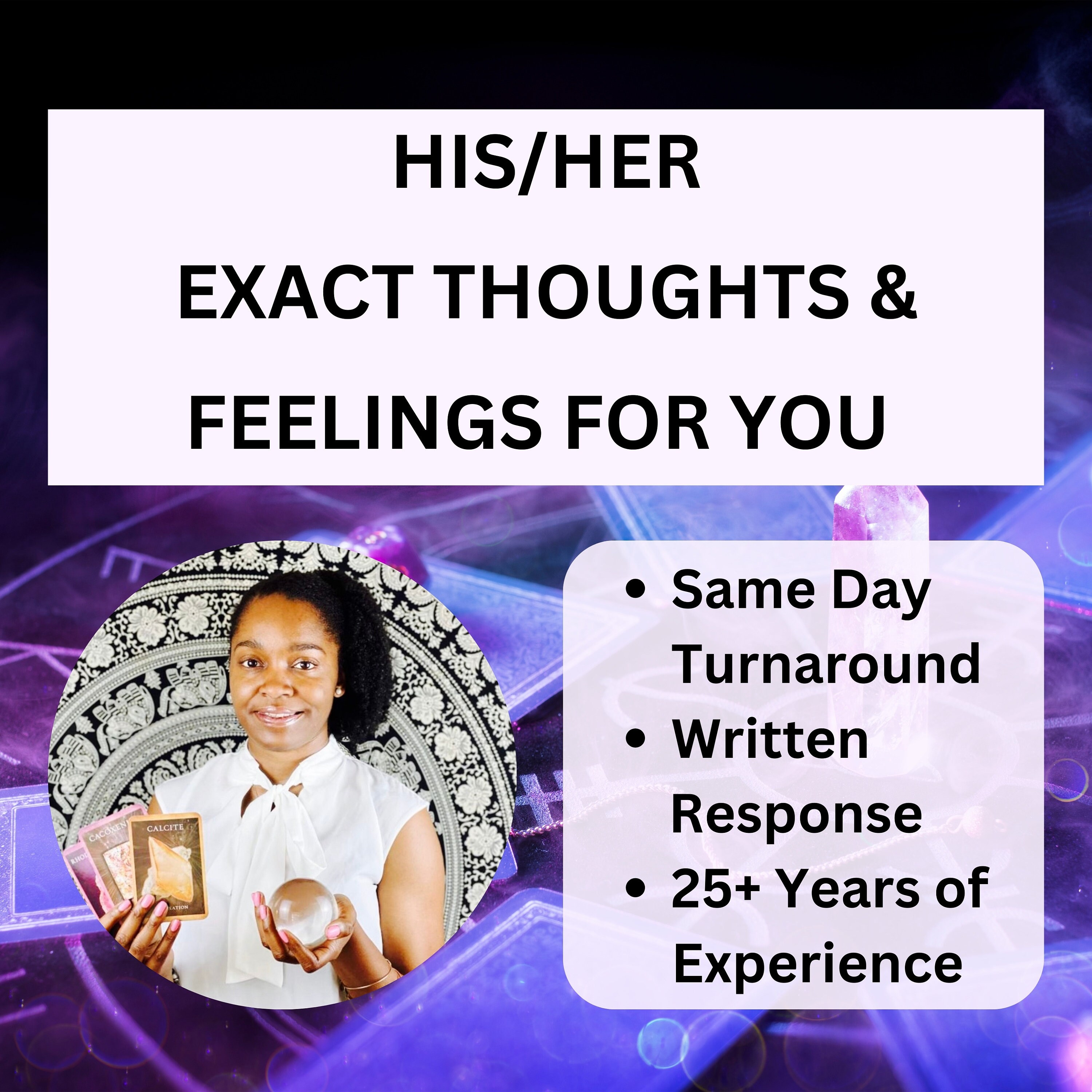 SAME DAY Tarot Reading- His/Her Exact Thoughts; What Are They Thinking; Tarot Cards + Intuitive Psychic Readings; Love Tarot Card Reading