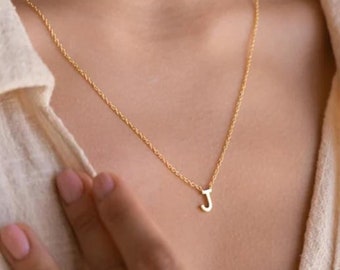 Collier initiale personnalisé minimaliste, collier avec pendentif de lettre délicate, cadeau personnalisé, cadeau de mariage minimaliste