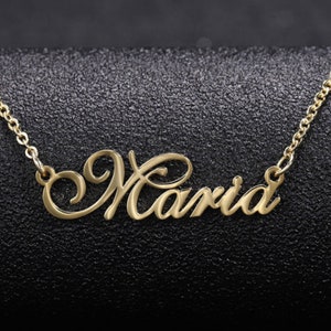 Personalized Name Necklace, Minimalist Necklace, 18k Gold Name Necklace, Birthday Gift, Gift for Her, Minimalist Jewelry