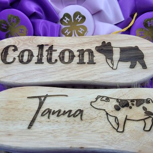 Custom Engraved Show Pig Brush: Personalize With Name and Breed Graphic image 14