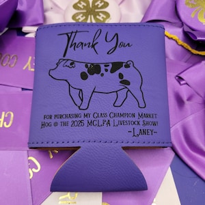 Custom Livestock Auction Buyer Gift: Personalized Beverage Holder