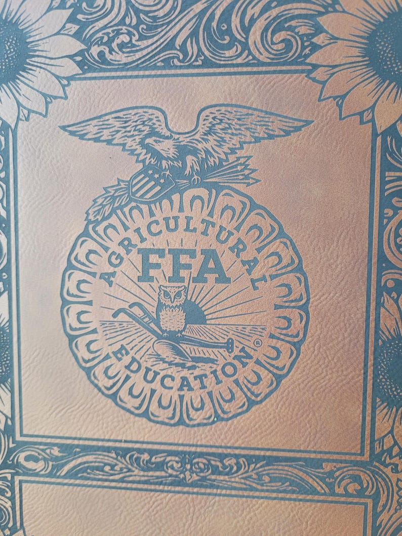 Personalized FFA Portfolio - Add Name or Chapter - Holds 8 1/2*11 Paper ...
