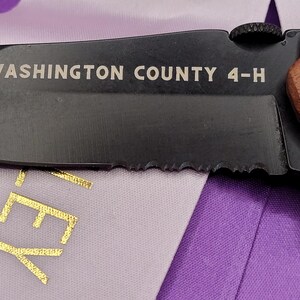 Engraved Padauk Wood Knife: Livestock Show Award, County Fair Prize image 11