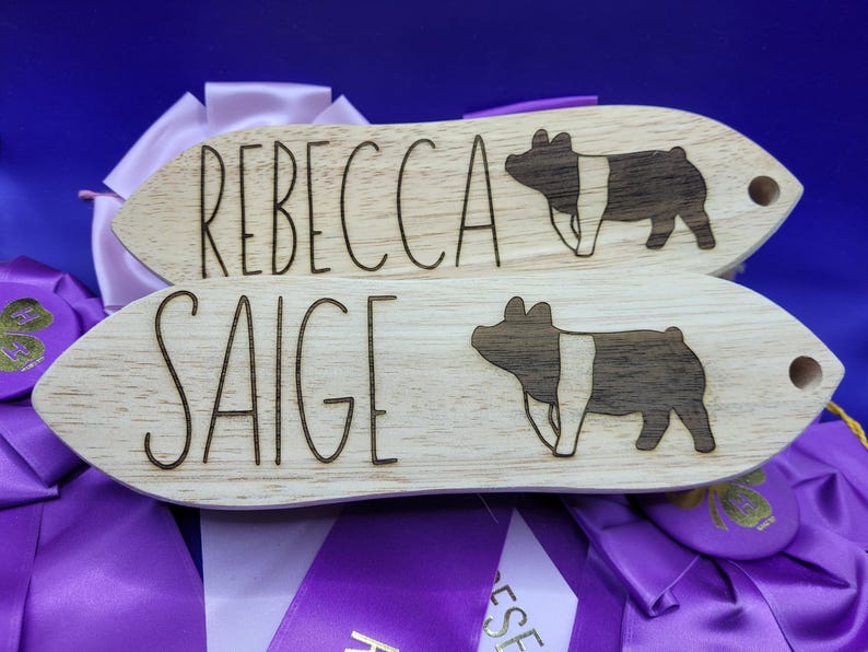 Custom Engraved Show Pig Brush: Personalize With Name and Breed Graphic image 15