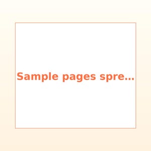 K&ouml;nnte beinhalten: Eine wei&szlig;e rechteckige Grafik mit dem orangefarbenen Text Sample pages spre..., der innerhalb eines d&uuml;nnen orangefarbenen Rahmens zentriert ist. Das Design befindet sich vor einem weichen, hellen Hintergrundverlauf von Wei&szlig; zu Cremefarben.