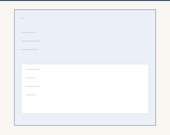 May include: A light blue document with dark blue borders containing several lines of black text. The text includes headings such as 'Group 1', 'Schedule Audio Review Process', 'Submission Form', and 'Project Name', followed by four distinct bulleted lines.