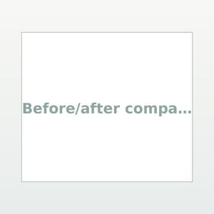 May include: A rectangular graphic with a white background featuring the grey text Before/after compa... centered horizontally. The design is simple and clean, utilizing a sans-serif font for the text which is partially visible on the white field.