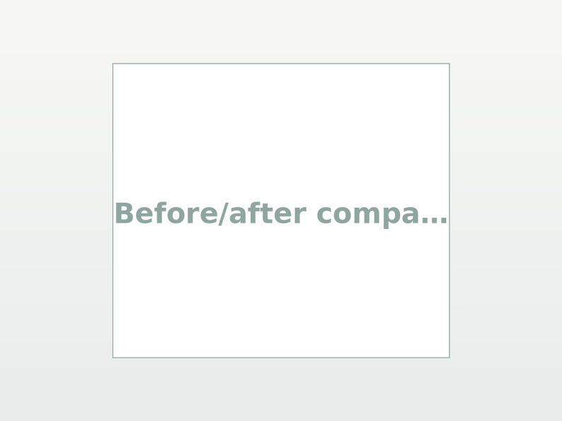 May include: A rectangular graphic with a white background featuring the grey text Before/after compa... centered horizontally. The design is simple and clean, utilizing a sans-serif font for the text which is partially visible on the white field.