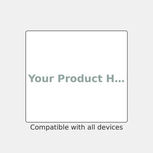 May include: A square white graphic template featuring the gray text Your Product H... centered within a thin black border. Below the square, the text Compatible with all devices is printed in a simple, dark gray sans-serif font on a light gray background.