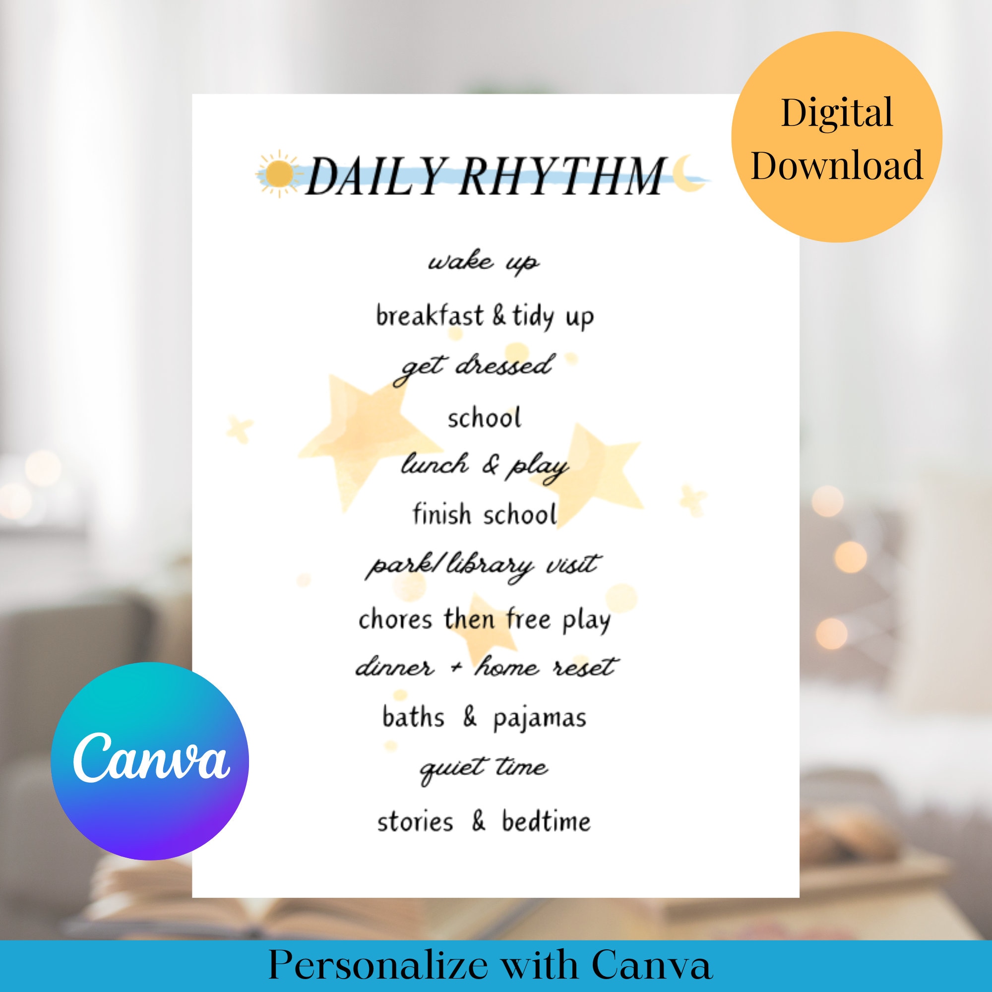 Daily Rhythm, Routine, Homeschool, Home Organization, Home Planner ...