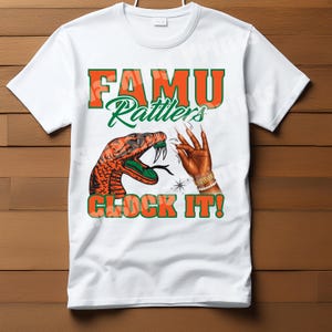 Custom FAMU Rattlers, Clock It, Florida A&M, Rattlers, Clock That Tea