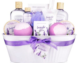 Spa Bath Gift Set for Women 12 Pcs Lavender Bath and Shower gift box set for her