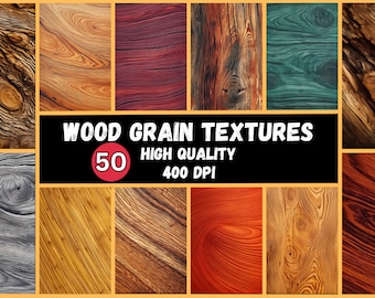 50 High Quality Instant Download Wood Grain Textures, 400 DPI Printable Commercial Use Wood Patterns, Digital Paper PNG's Scrapbook Paper