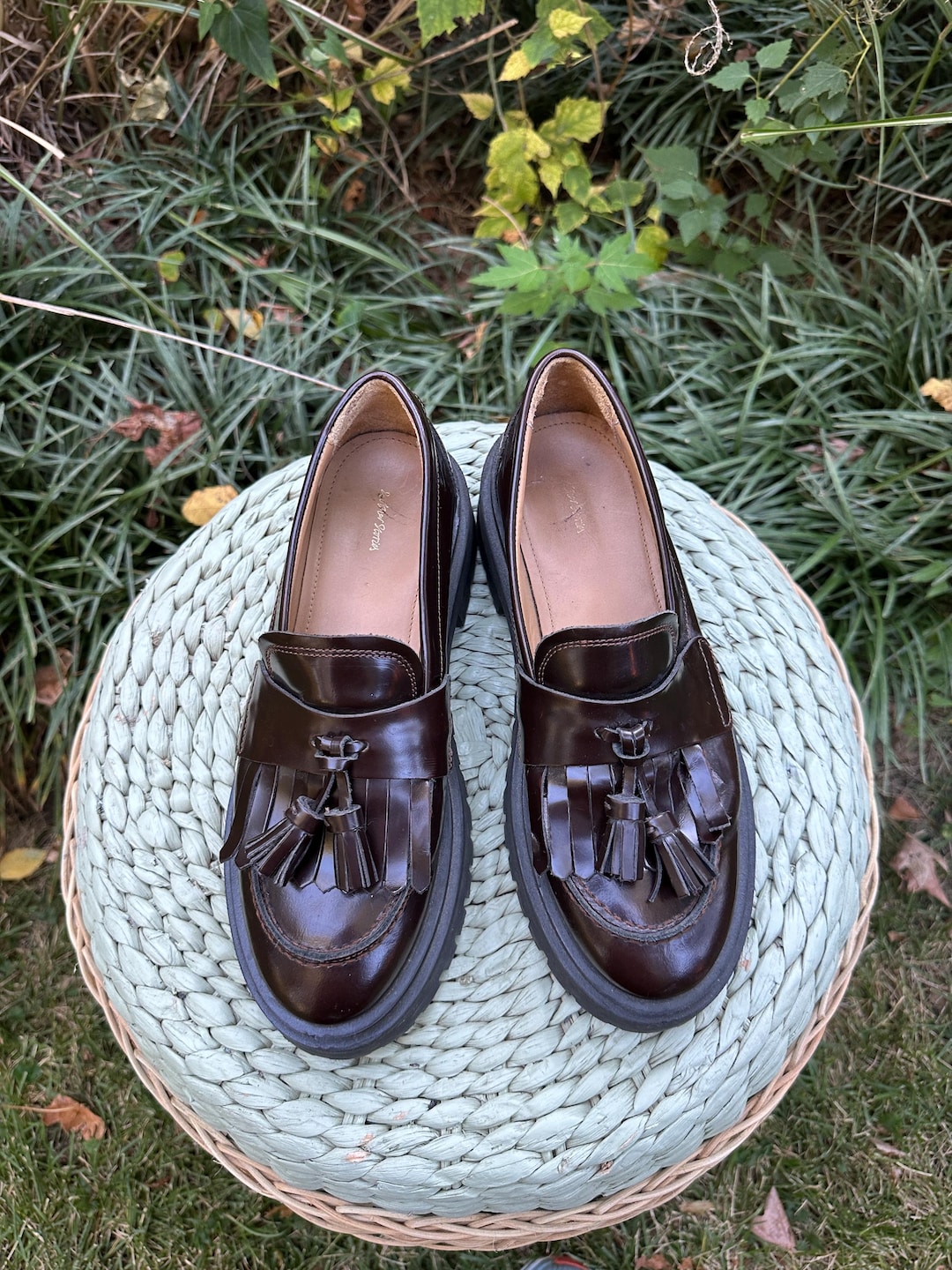 And Other Stories Chunky Heel Loafers 100% Leather. - Etsy Israel