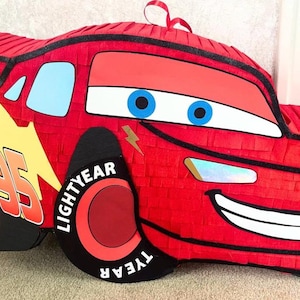 Personalized Lightning McQueen Piñata | Cars Birthday Party Decor, image 3