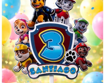Paw patrol cake topper