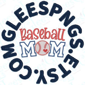 Baseball Mama Embroidery Applique Instant Download T Shirts Sweat Shirts Machine Embroidery Design  Embroidery Fabric Crafts