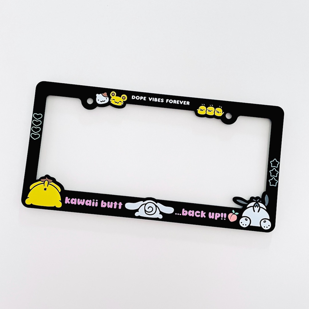 Kawaii License Plate Framenull