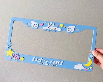Let’s Roll Cina License Plate Frame - Dreamy Blue