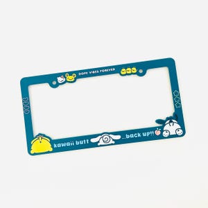 Kawaii License Plate Frame - Teal