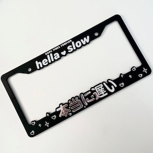 Cadre de plaque d'immatriculation Hella Slow - Chrome