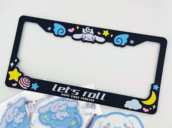 Let's Roll License Plate Frame | Black - Etsy