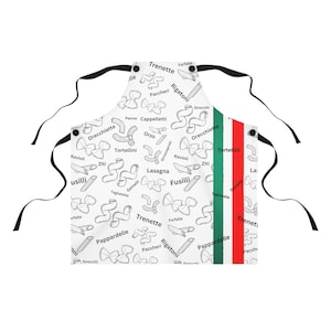 Pasta Lover Apron Gift For Culinary Chef Gift for Baker Pasta Apron Gift Italian Flag Apron Custom Pasta Gift Italian Apron