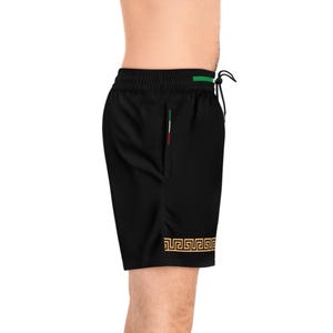 Italian Design Men's Swim Shorts: Mid-Length Beachwear with Italian Flag image 9
