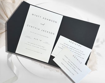 Storybook Wedding Invitation Package: Elegant Modern Classic Suite