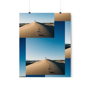 Sand Dune Matte Aesthetic Pattern Abstract Art Wall Decor Poster