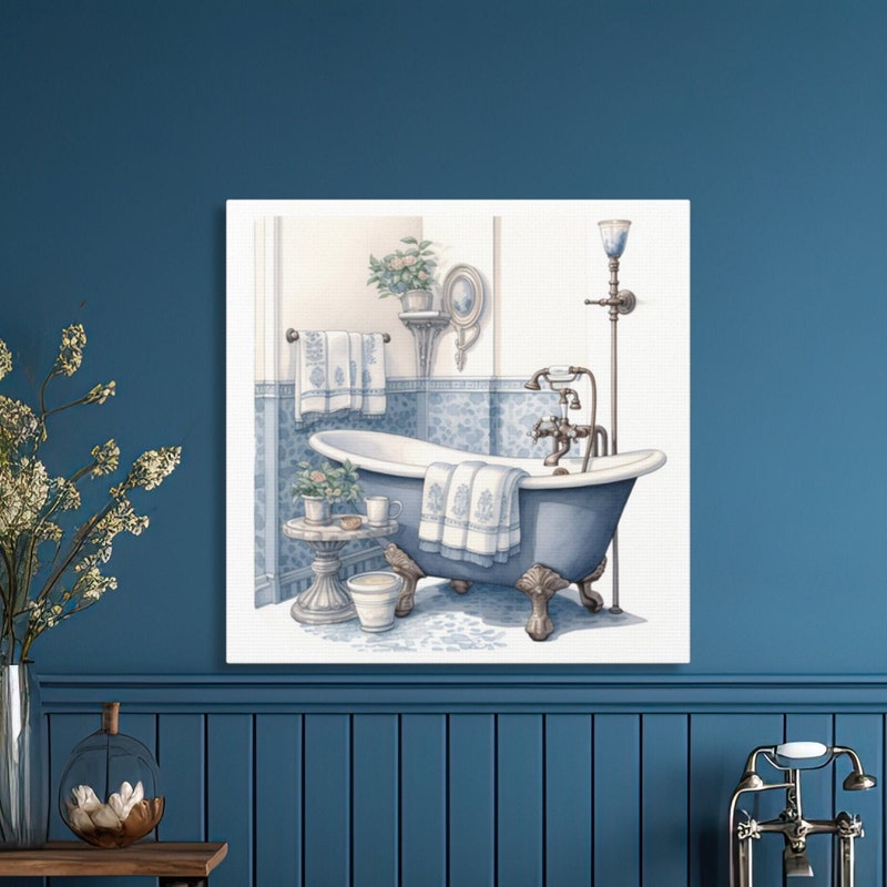Blue Bathroom Decor - Etsy