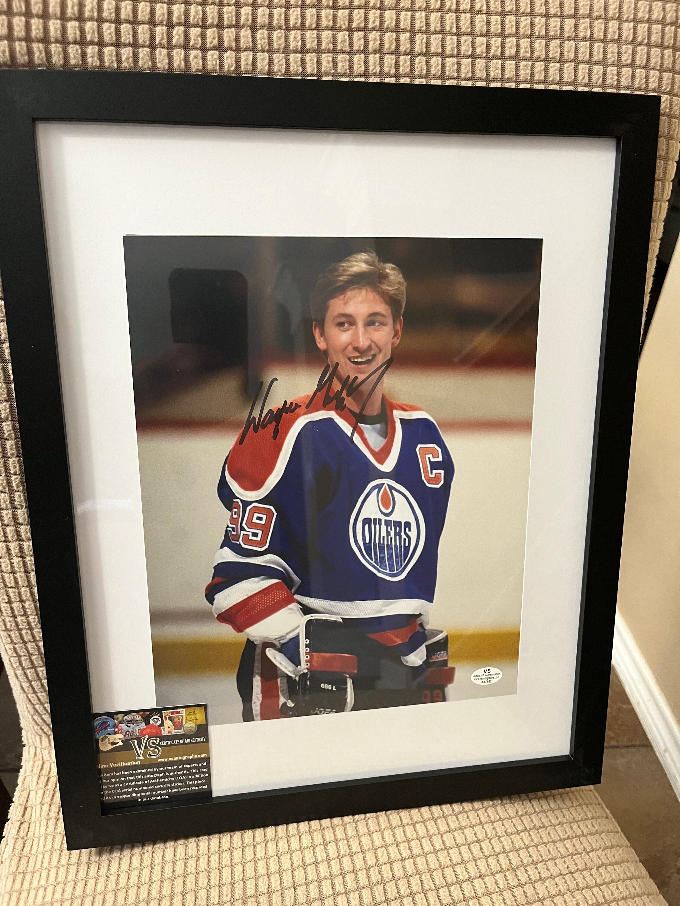 Wayne Gretzky Signed Rangers Custom Framed Jersey Display (PSA)