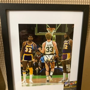 Larry Bird Autographed Boston Celtics Mitchell and Ness Warm Up Jacket - BAS COA