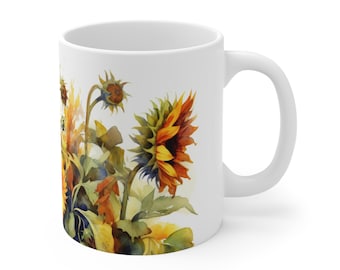 Sonnenblume Becher, Sonnenblume Geschenke, Sonnenblume Tasse, Sonnenblume Kaffeebecher, Sonnenblume Kaffeetasse, Sonnenblume Geschenke für sie, Sonnenblume Geschenke Frauen
