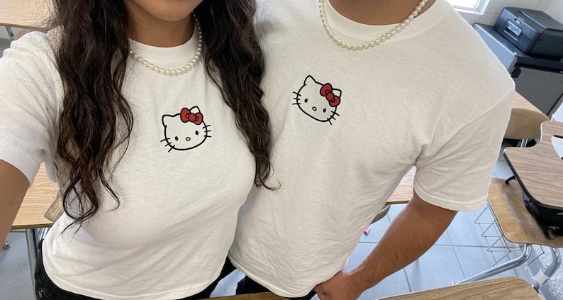 Hello Kitty Shirt, Hello Kitty Matching Shirt, Hello Kitty T-Shirt, Hello Kitty, Cute Shirt, Gifts for her, Sanrio Shirt