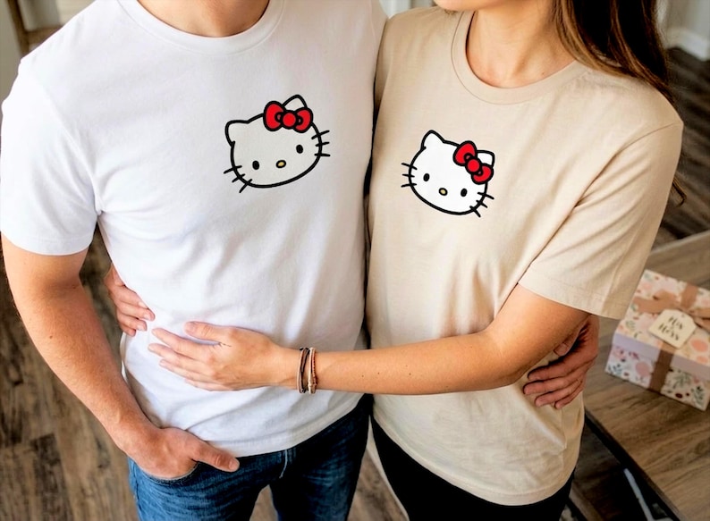 Hello Kitty Shirt, Hello Kitty Matching Shirt, Hello Kitty T-Shirt, Hello Kitty, Cute Shirt, Gifts for her, Sanrio Shirt