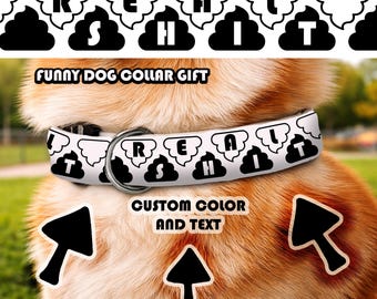 VRAIE MERDE Collier pour chien drôle Harnais personnalisé Cadeau Nouveauté Accessoire pour animal de compagnie