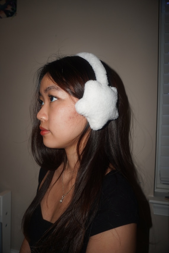 Handmade Faux Fur Star Shaped Adjustable Earmuffs Girls Women