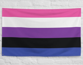 Large Genderfluid Pride Flag | 34.5" x 56" (87.6 cm x 142.2 cm)
