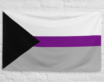 Demisexuell Flagge 90x150 Cm – Polyester, 2 Metallösen, Inkl. Aufkleber