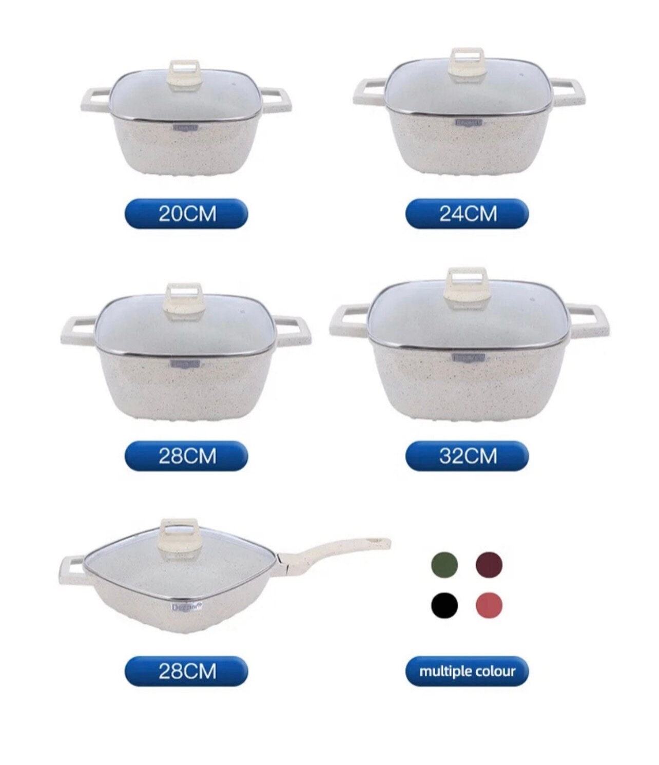 Granite Casserole Set Aluminum Ceramic Coating Stewpot 10PCS Cookware Set -  China Casserole and Dessini price