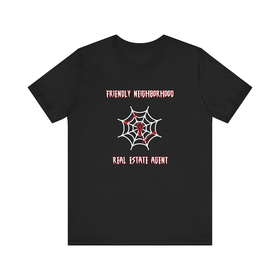 Friendly Neighborhood (Retro Font) Real Estate Agent New Font Unisex Jersey Short Sleeve Tee