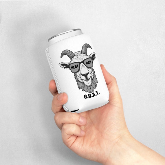 Dad Gift Best Dad Can Cooler Sleeve GOAT Dad Gift Fathers Day Gift Fathers Day Dad Gift Can Cooler Sleeve