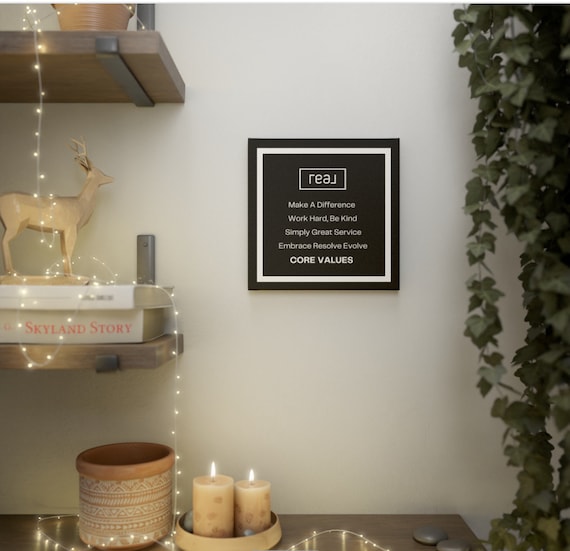 Real Broker Core Values 8 x 8 Canvas Photo Tile