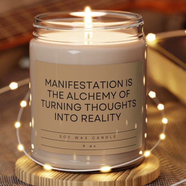 Manifestation Candle great gift for Meditaion, Relaxing or home decor, Vegan, Eco-Friendly