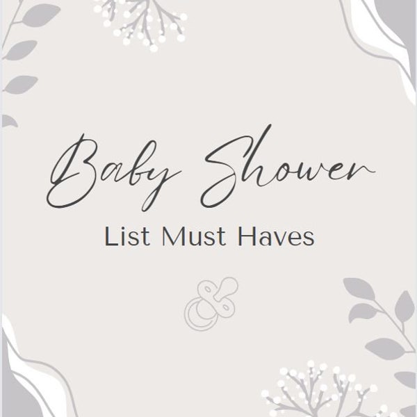 Baby Shower List Must Haves