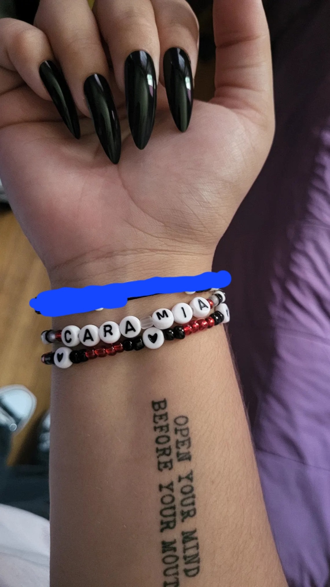 Addams Family Inspired Beaded Bracelet Set: Handmade Couple Bracelets ...